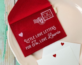 Personalised Little Love Letters Handmade Envelope & Cards, Romantic Valentine’s Day Keepsake Gift, Heirloom Reasons I Love You Gift
