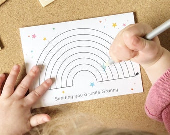 Send A Smile Colour In Rainbow Personalised Thinking Of You Card