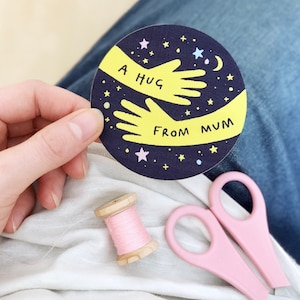 Un abbraccio da mamma tessuto ferro su patch
