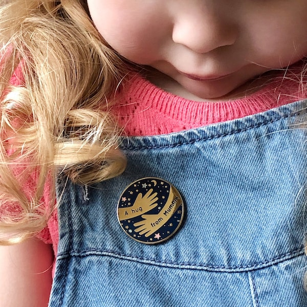 A Hug From Mummy Enamel Pin Badge For Children