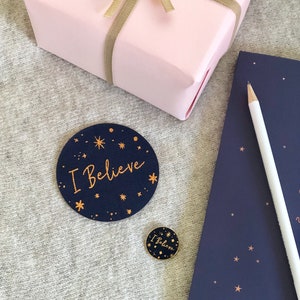 I Believe Enamel Lapel Pin And Patch Christmas Pin Set - Christmas Eve Box Idea
