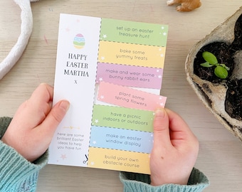 Personalised Easter Activity Ideas Coupon Card, School Holiday Activity Ideas