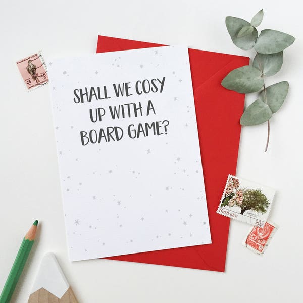 Board Game Greeting Card Etsy