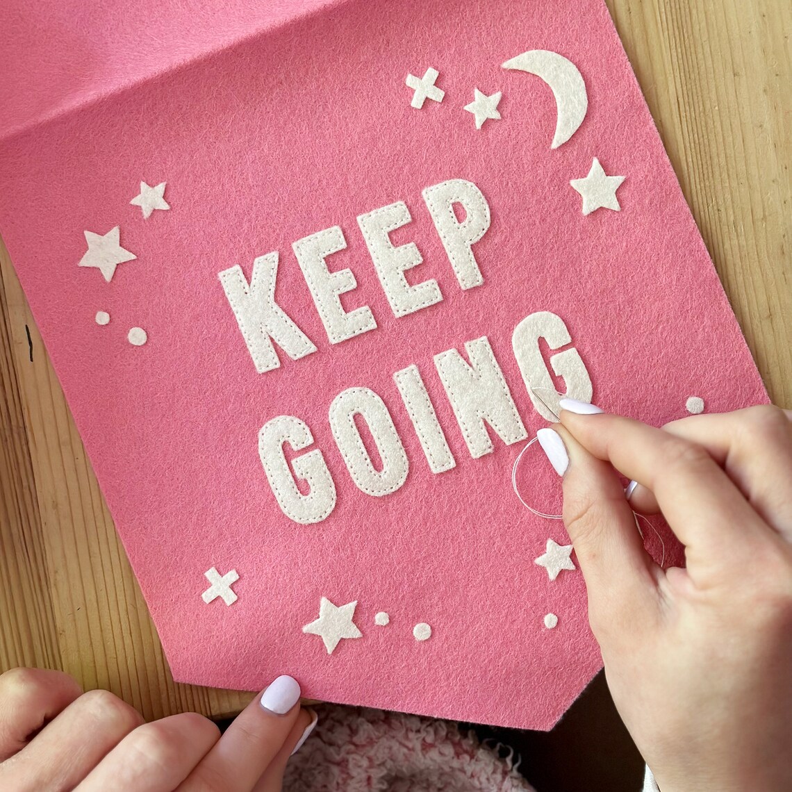 Positive Message Craft Keep Going Positivity Banner Craft Kit, Positive Message Sewing Kit ...