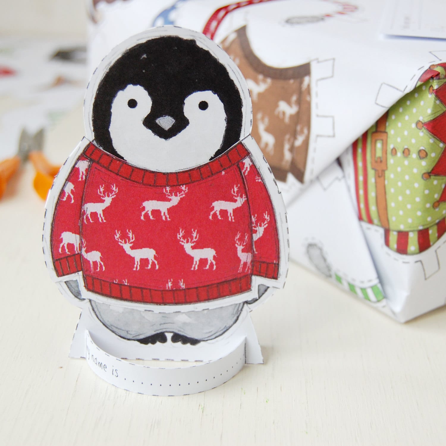 Festive Penguin Dress up Greeting Card - Children's Paper Doll Christmas  Cards, Paper Craft Activity - Etsy