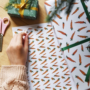 Adesivi in carta da regalo con carote riciclate, accessori da regalo ecologici, etichette per confezioni regalo di Pasqua senza plastica