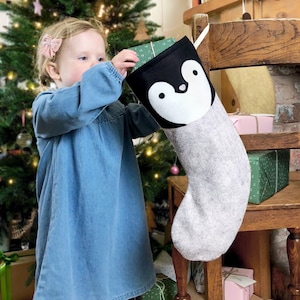 Dress Up Penguin Felt Christmas Stocking image 1