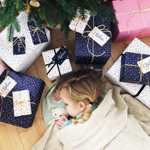 Zestaw papierów do pakowania z recyklingu MIXED Christmas Stars „I Believe”