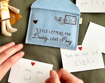 Personalised ‘Little Letters For Daddy’ Keepsake Envelope With Letters, Handmade Sentimental Father’s Day Gift From Children For Dad