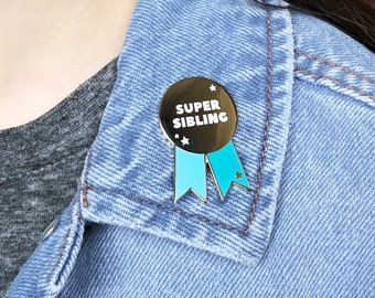 Super Sibling Medal Enamel Pin Badge