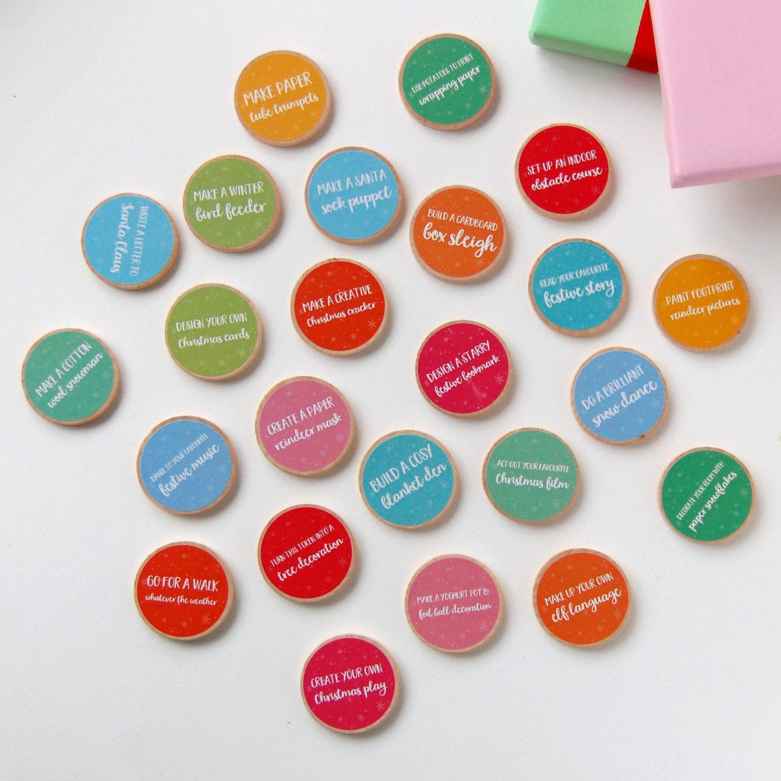 Personalised Advent Calendar Activity Tokens Jar Etsy