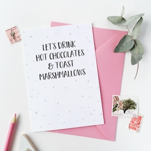 Let's Drink Hot Chocolates Greetings Card