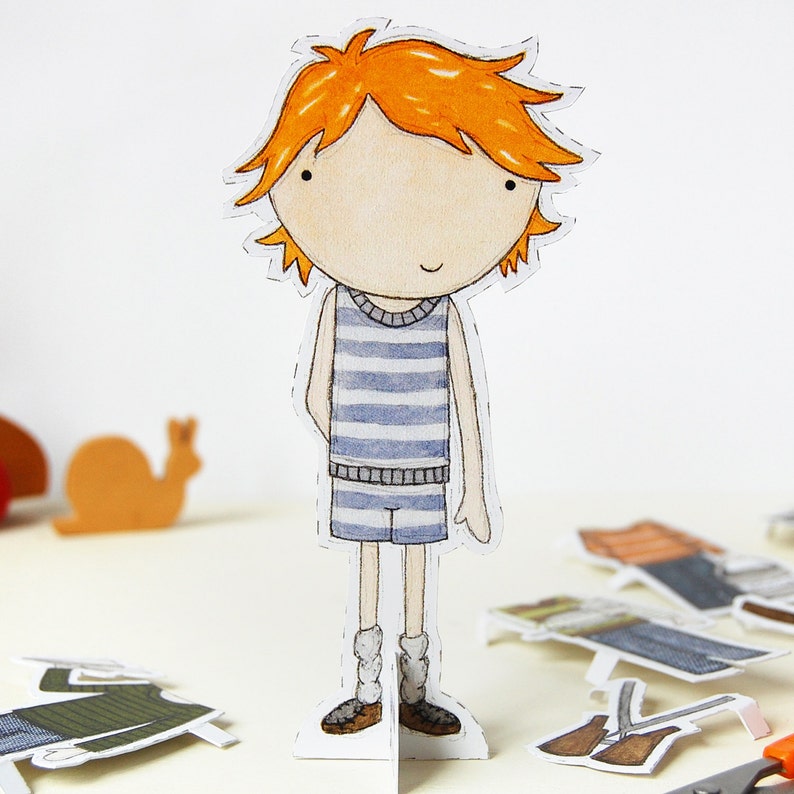 Colin Signature Outfits Paper Doll Greetings Card image 2