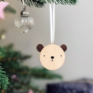Décoration d’arbre de Noël petit ours, premier ornement de bébé ours de Noël