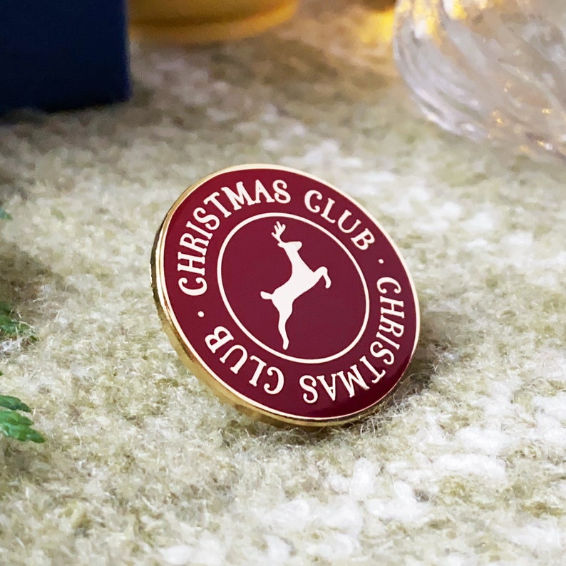 Christmas Club Enamel Pin Badge Christmas Eve Box Idea image 1