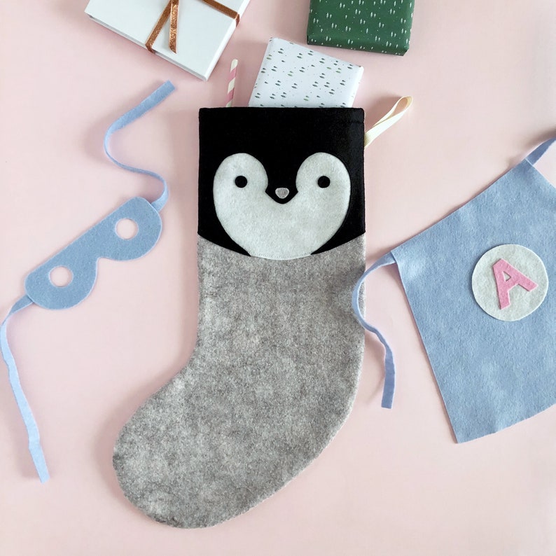 Dress Up Penguin Felt Christmas Stocking image 4