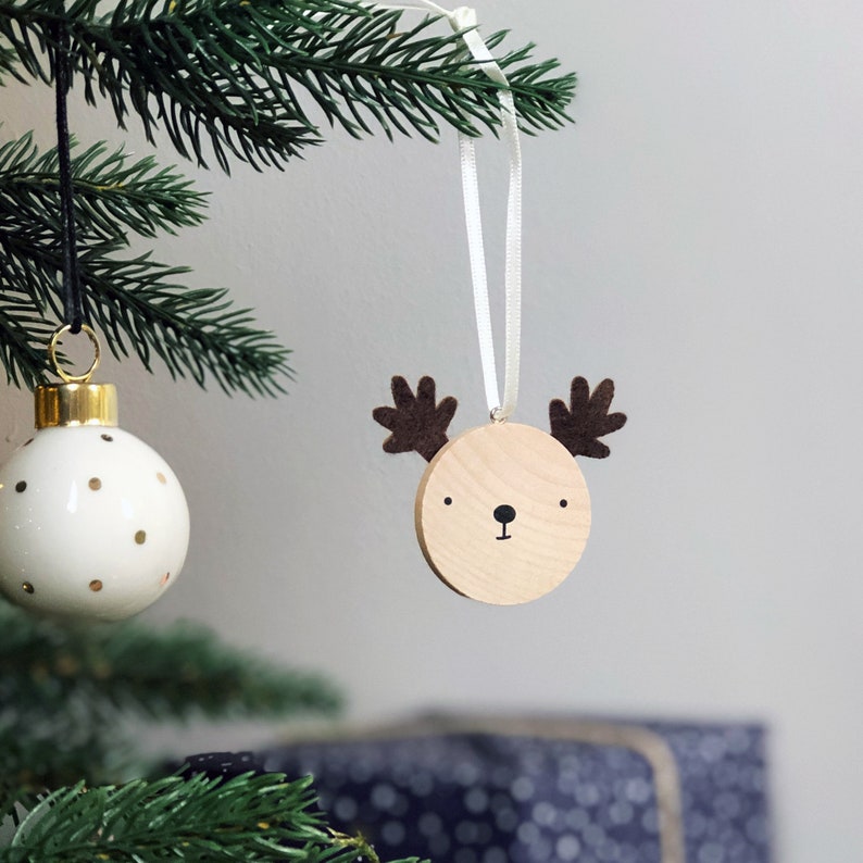 Personalised First Christmas Reindeer Decoration Card image 4