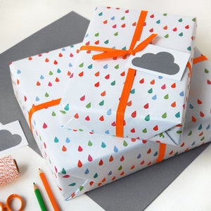 Raindrop Wrapping Paper Set
