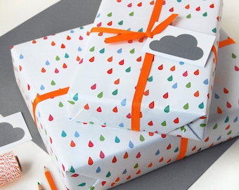 Raindrop Wrapping Paper Set