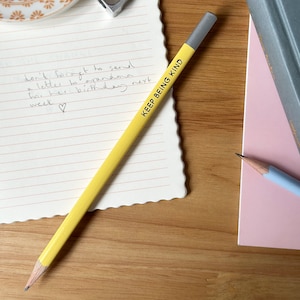 Single &#39;Keep Being Kind&#39; Positive Pencil, Positive Message Pencils, UK Made Writing Pencils Set