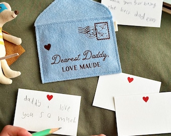 Personalised ‘Dearest Daddy’ Keepsake Envelope With Letters, Handmade Father’s Day Gift For Daddy, Sentimental Gift From Kids For Dad