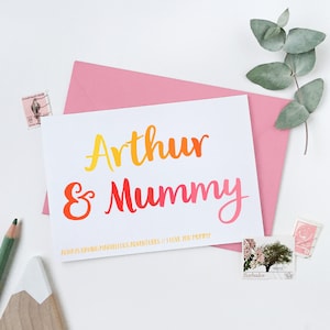 Carte personnalisée Maman et moi pour la Fête des Mères