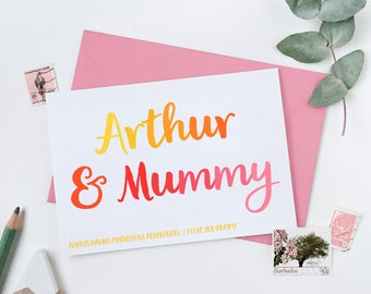 Personalised Mummy & Me Mother's Day Card