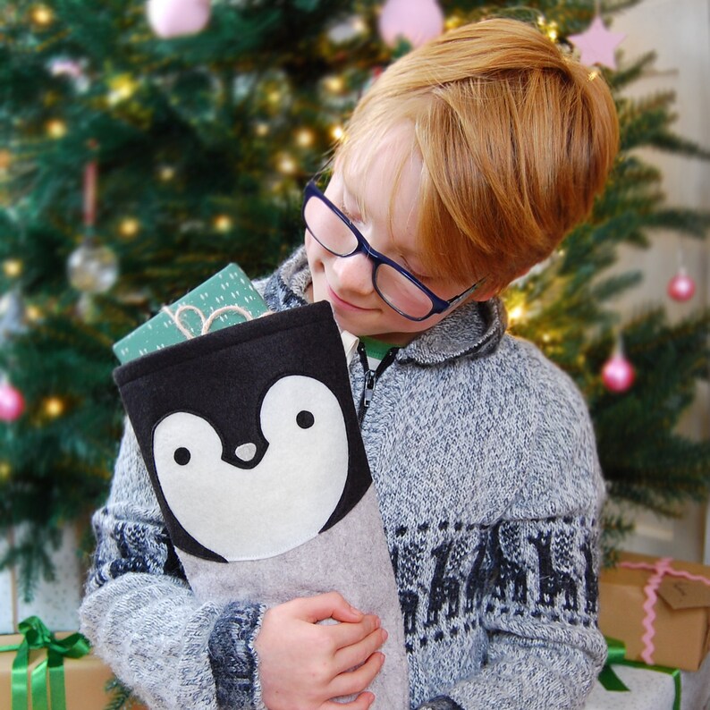 Dress Up Penguin Felt Christmas Stocking image 2