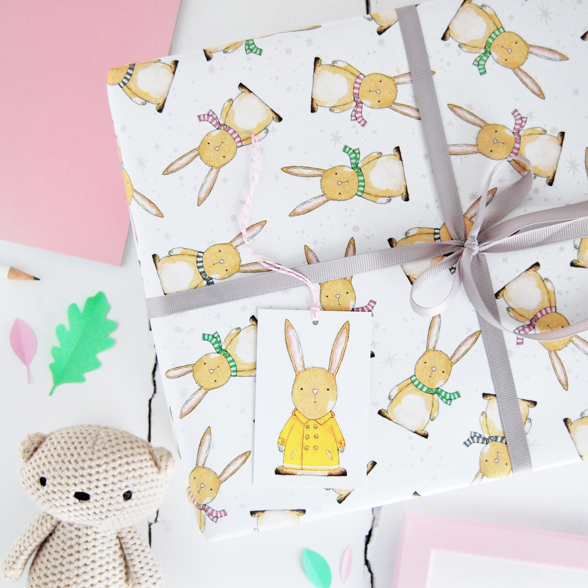 First Easter Baby Rabbit Wrapping Paper Set