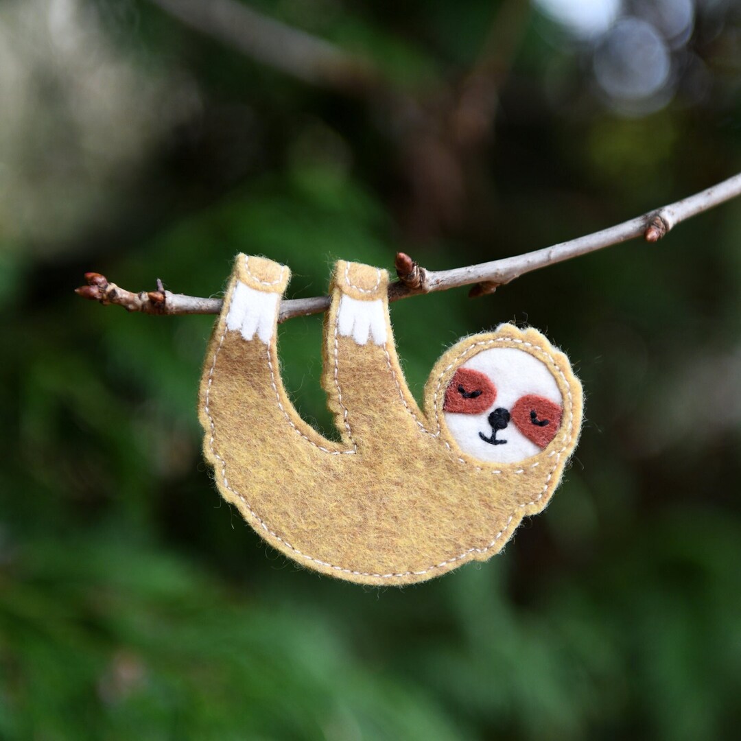 Sloth Finger Puppet Craft Kit - Plastic Free Children's Sewing Kit, Eco ...
