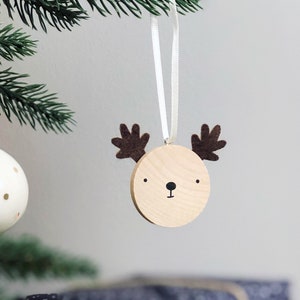 Personalised First Christmas Reindeer Decoration Card image 3