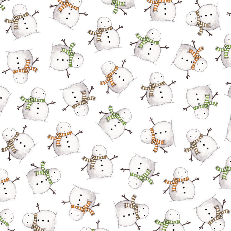 Christmas Snowman Eco Friendly Recyclable Wrapping Paper Set image 5