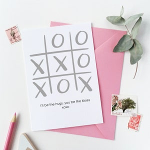 XOXO Noughts And Crosses Tarjeta de San Valentín
