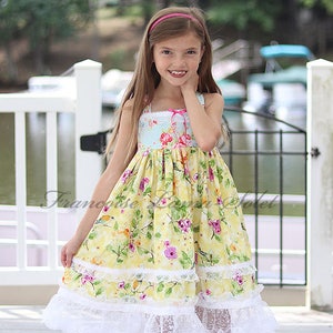 yellow tea party dress