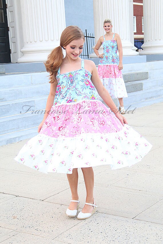 pink and blue sundress