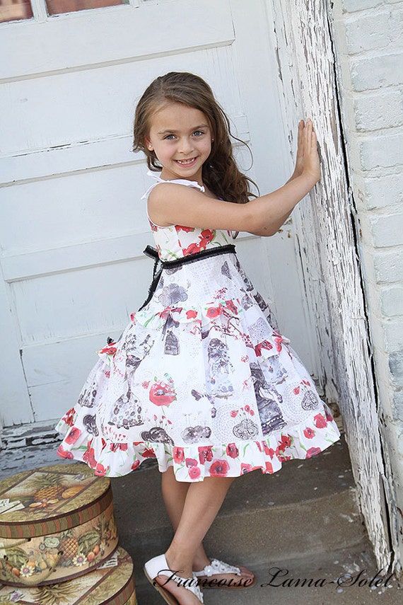 Size 5 White Red Black Formal Dress Flower Girl Dress Tea Etsy