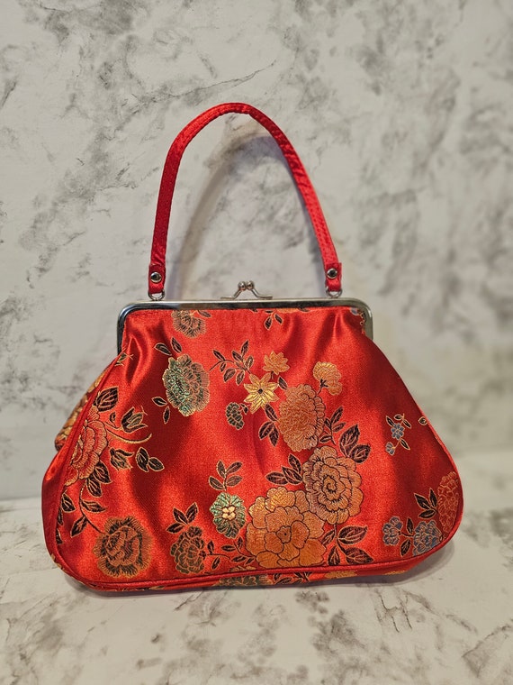 Vintage Asian Style Floral Purse