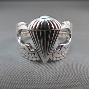 U.S. Army Airborne Basic Parachutist Badge Jump Wing Ring