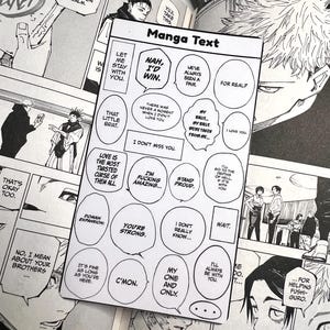 Manga Text Bubble Sticker Sheet