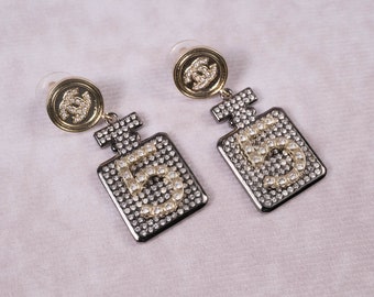 Vintage Chanel Number Five Earrings