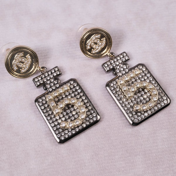 Vintage Chanel Number Five Earrings
