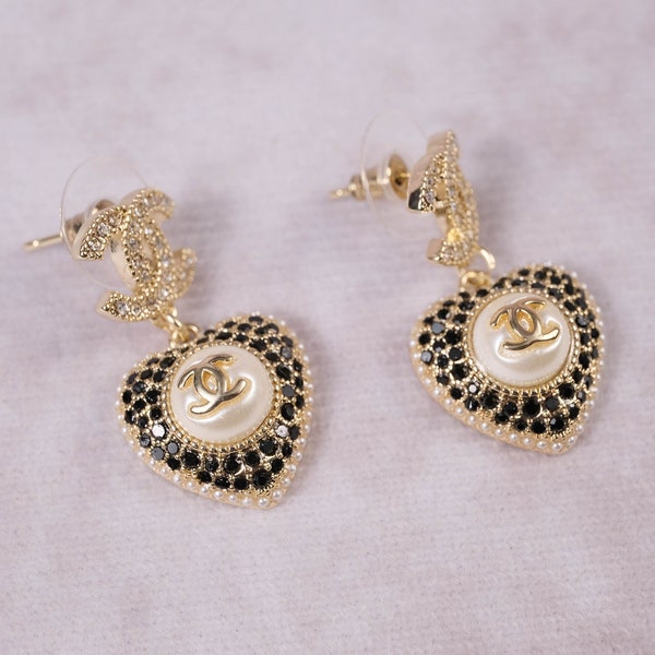 Vintage Chanel Heart Shape Earrings