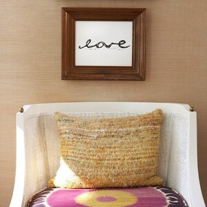 love - linoleum block print - 9&quot;x 12&quot; wall art