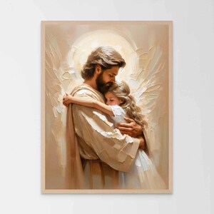 Day for Love, Christian Art, Christian Art for Kids, Jesus Prints, LDS Art, Bible Painting, Jesus with Kids, Jesus Painting, Christian Print