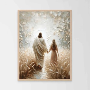 Life with Christ, Christian Painting, Jesus Walking with Woman, Jesus Art, LDS Art, Bible Art, Jesus with Girl, Jesus Painting, Jesus Prints