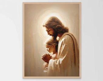 Always with You, Christian Art, Jesus and Boy, Christian Prints, Nursery Children Art, Catholic Painting, Christian PNG, Jesus Art