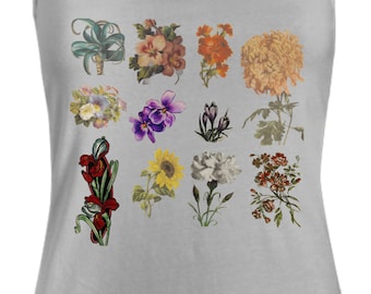 Vintage Floral Tank Top: Sleeveless Boho Chic Summer Top