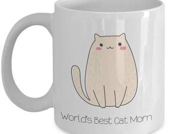 Cat Mom Coffee Mug - World's Feline Lover Gift