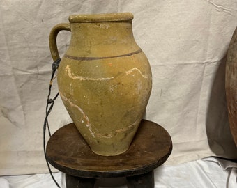 Vase en olive turc 35 cm / poterie ancienne / urne / Avanos (livraison gratuite)