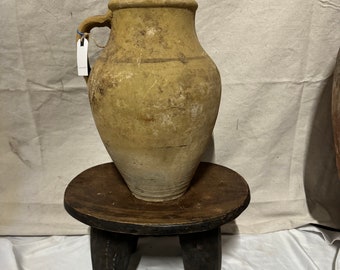 Vase en olive turc 35 cm / poterie ancienne / urne / Avanos (livraison gratuite)